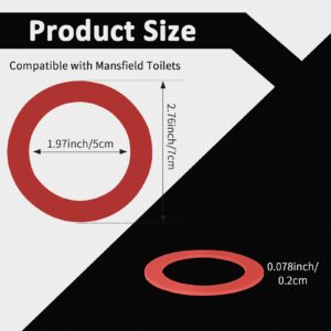 Flush Valve Seal for Mansfield, Upgraded Silicone Material 160 Toilet Parts Replacement for Mansfield models 210 and 211 Flush Valves, Toilet Gasket Equivalent to 630-0030, 3PCS