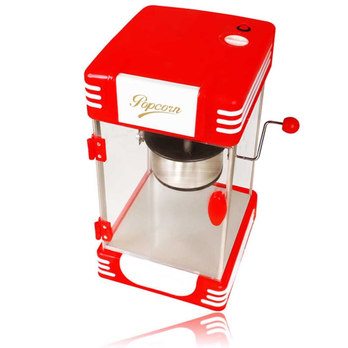 Popcorn Machine, Fully Automatic Commercial Popcorn Machine, Suitable for Parties, Theaters, Gatherings (A)