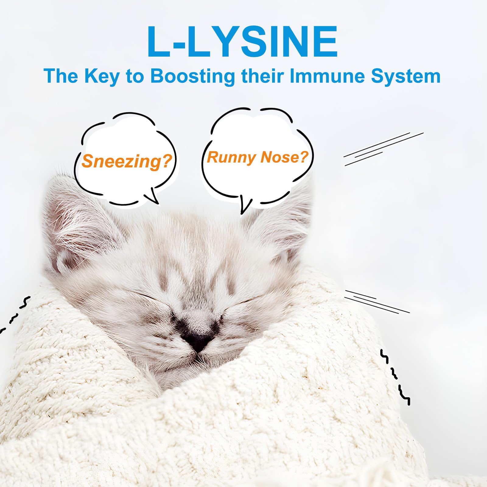 L-Lysine Powder for Cats, Lysine Supplement for Cats, Support Immune System, Respiratory Health & Visual Function and Allergy Relief, Pets Health Supplies Multivitamins, Salmon Flavor - 4.23 oz / 120g