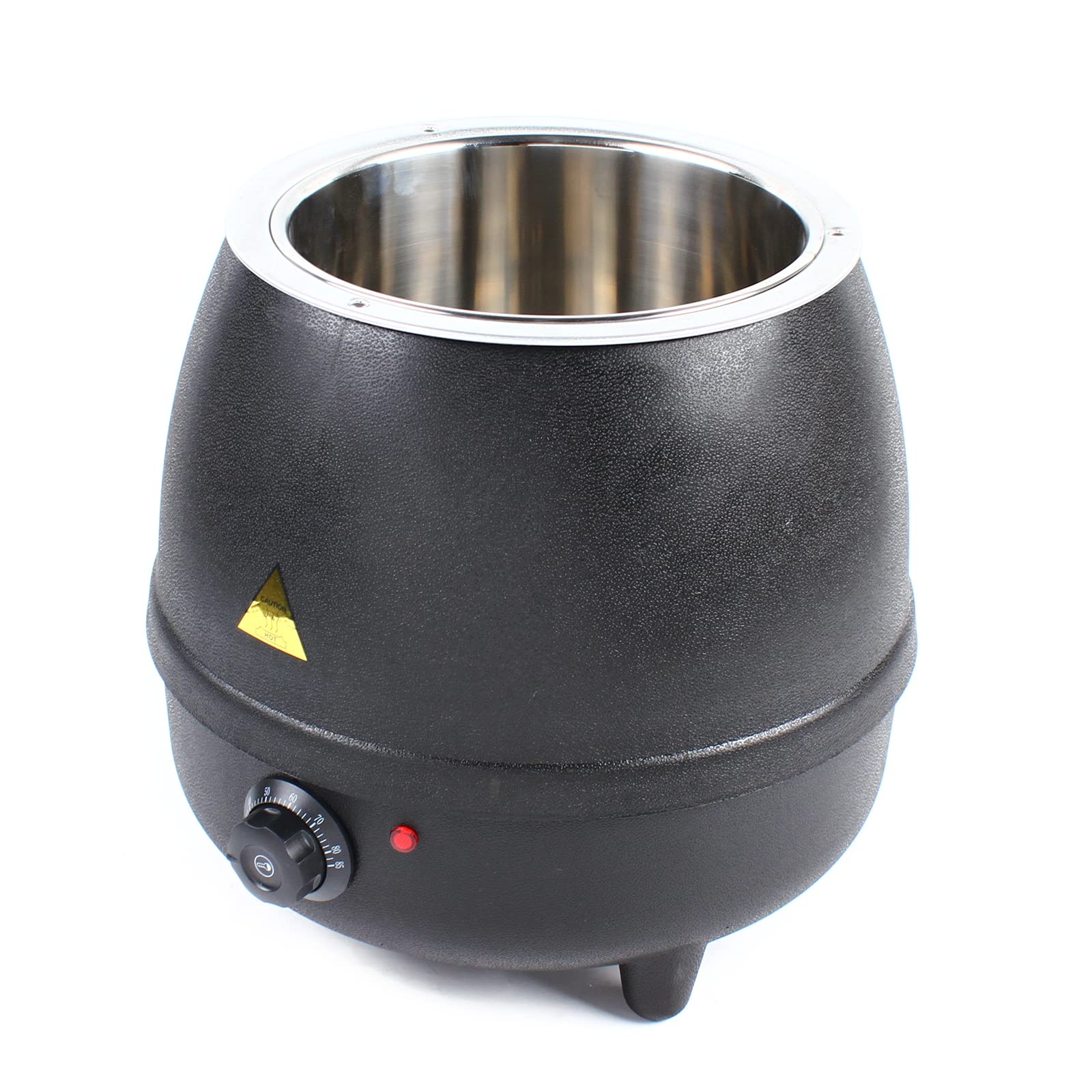 10L Commercial Soup Kettle Warmer Electric Stainless Steel Soup Kettle Countertop Food Kettle Warmer Soup Insulation Pot with Lid, 400W 110V