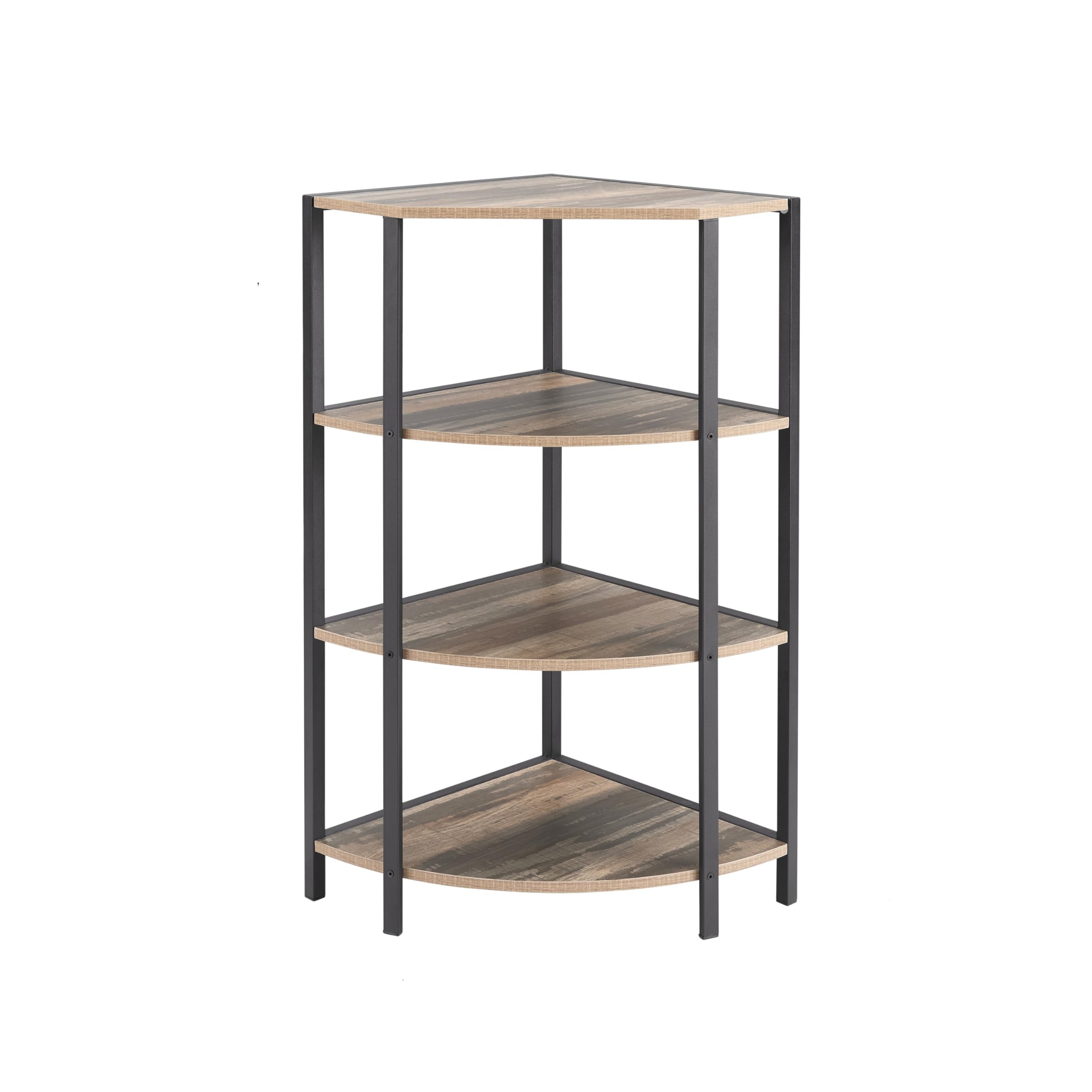 4-Tier Corner Open Shelf,Bookcase Freestanding Shelving Unit,Plant Stand Small Bookshelf for Living Room, Home Office, Kitchen, Small Space