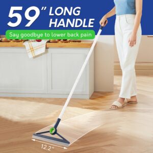 BOOMJOY Multifunction Magic Broom, Rubber Broom, Squeegee Broom for Floor, Silicone Broom for Pet Hair, Sweeping Water, Dust, Cleaning Window, Glass