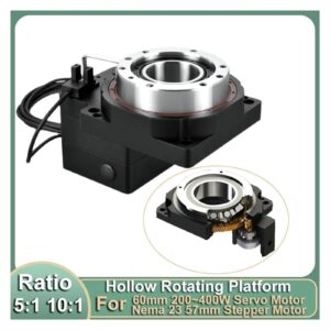 KACOME CNC Hollow Rotary Actuator Stages Marking Rotary Table Indexing Table Motorized Rotary Table Circumferential 4-axis(Ratio 10 to 1,6.35mm Input)