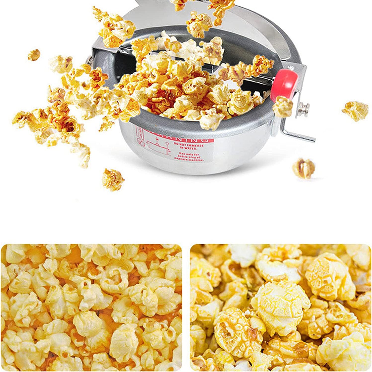 Popcorn Machine, Fully Automatic Commercial Popcorn Machine, Suitable for Parties, Theaters, Gatherings (A)