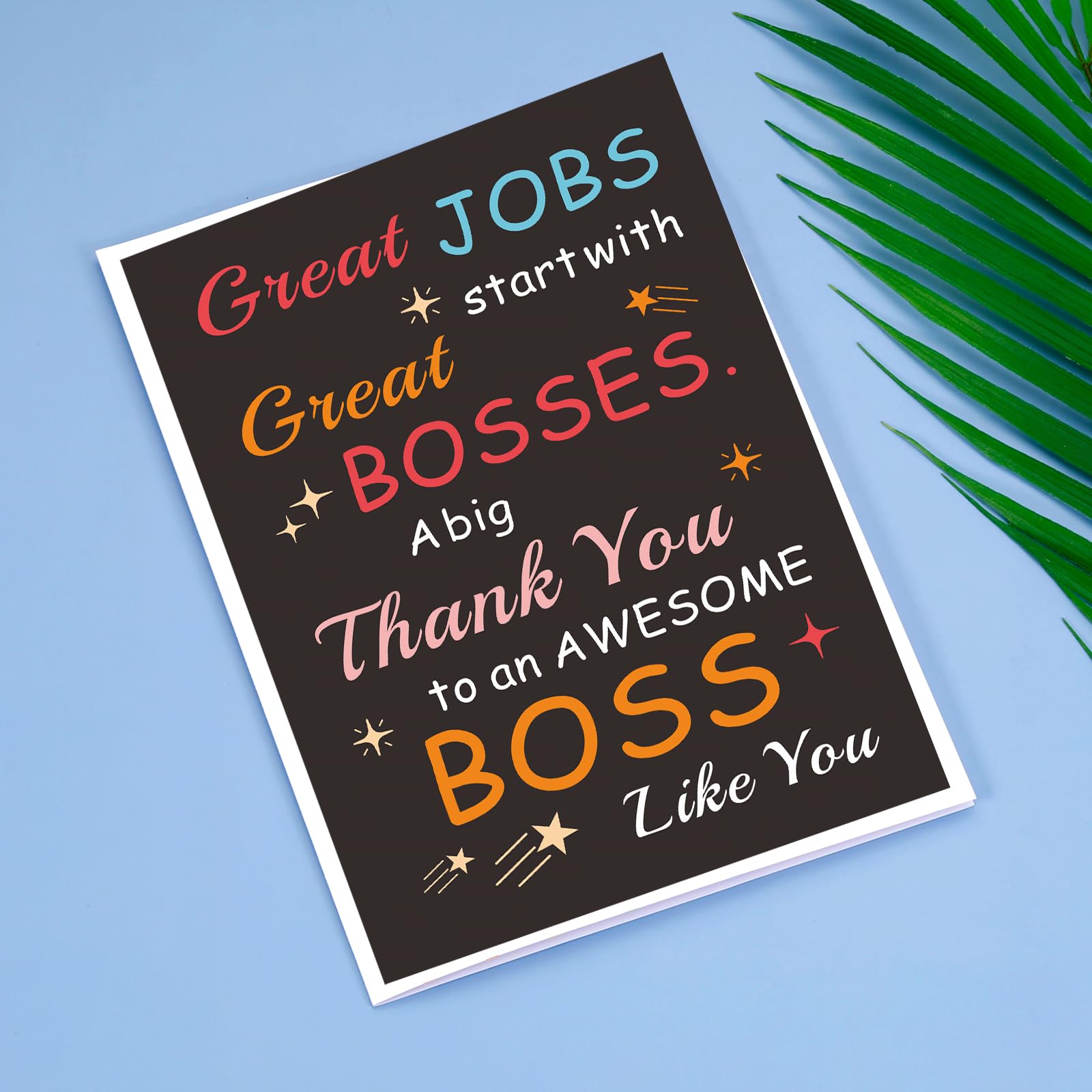 GGOJAGST Funny Boss Card Gifts for Women Men Boss Christmas Gifts Best Boss Ever Gift Boss Day Card Gifts for Her Him Thank You Card Gifts for Boss Leader Manager Boss Birthday Card Boss's Day Card