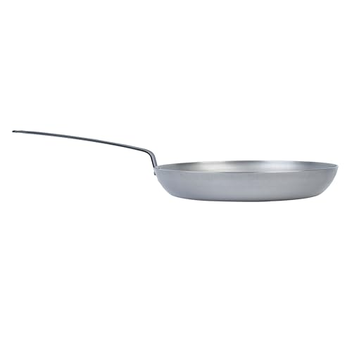 Restaurantware Met Lux 14 Inch Fry Pans, 6 No-Stick Frying Pans - Induction-Ready, Triple-Riveted, Silver Carbon Steel Cooking Skillets, Durable, For Searing, Sauteing, And Browning Food