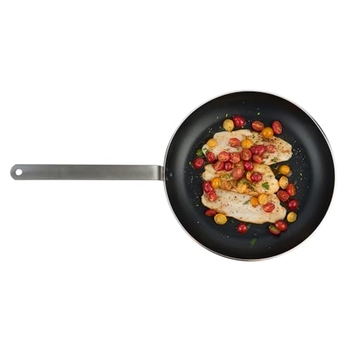 Restaurantware Met Lux 16 Inch Frying Pan, 1 Induction-Ready Cooking Pan - No-Stick, Compatible With All Cooktops, Aluminum Skillet, Oven-Ready, Ergonomic Handle