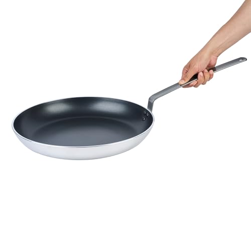 Restaurantware Met Lux 16 Inch Frying Pan, 1 Induction-Ready Cooking Pan - No-Stick, Compatible With All Cooktops, Aluminum Skillet, Oven-Ready, Ergonomic Handle