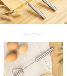 2 Stainless Steel Egg Beaters Household Mini Semi-Automatic Cream Beaters Stainless Steel Egg Beaters Eggs