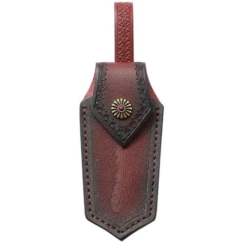 PTILSERY Leather Sheath Foldable Knife Pouches Foldable Knife Holsters Foldable Knife Sheath for Camping Outdoor Activity