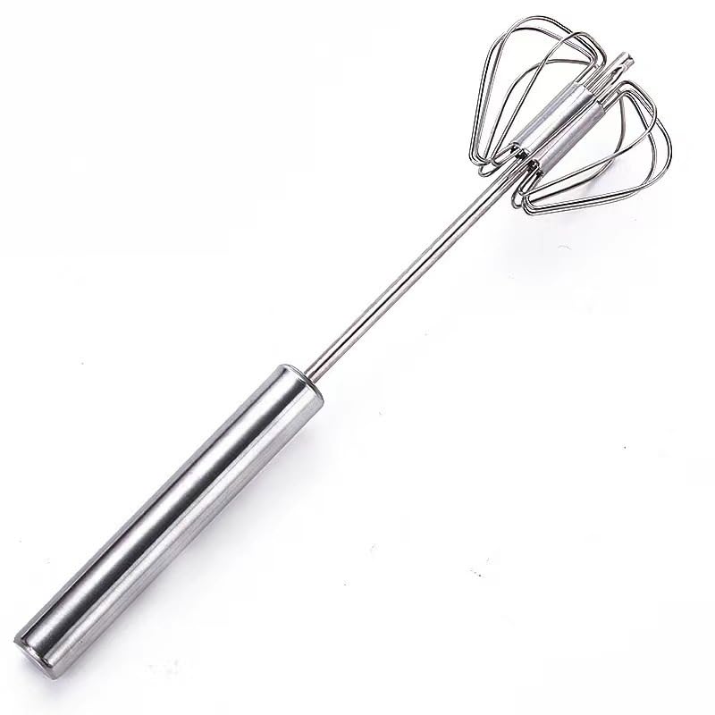 2 Stainless Steel Egg Beaters Household Mini Semi-Automatic Cream Beaters Stainless Steel Egg Beaters Eggs