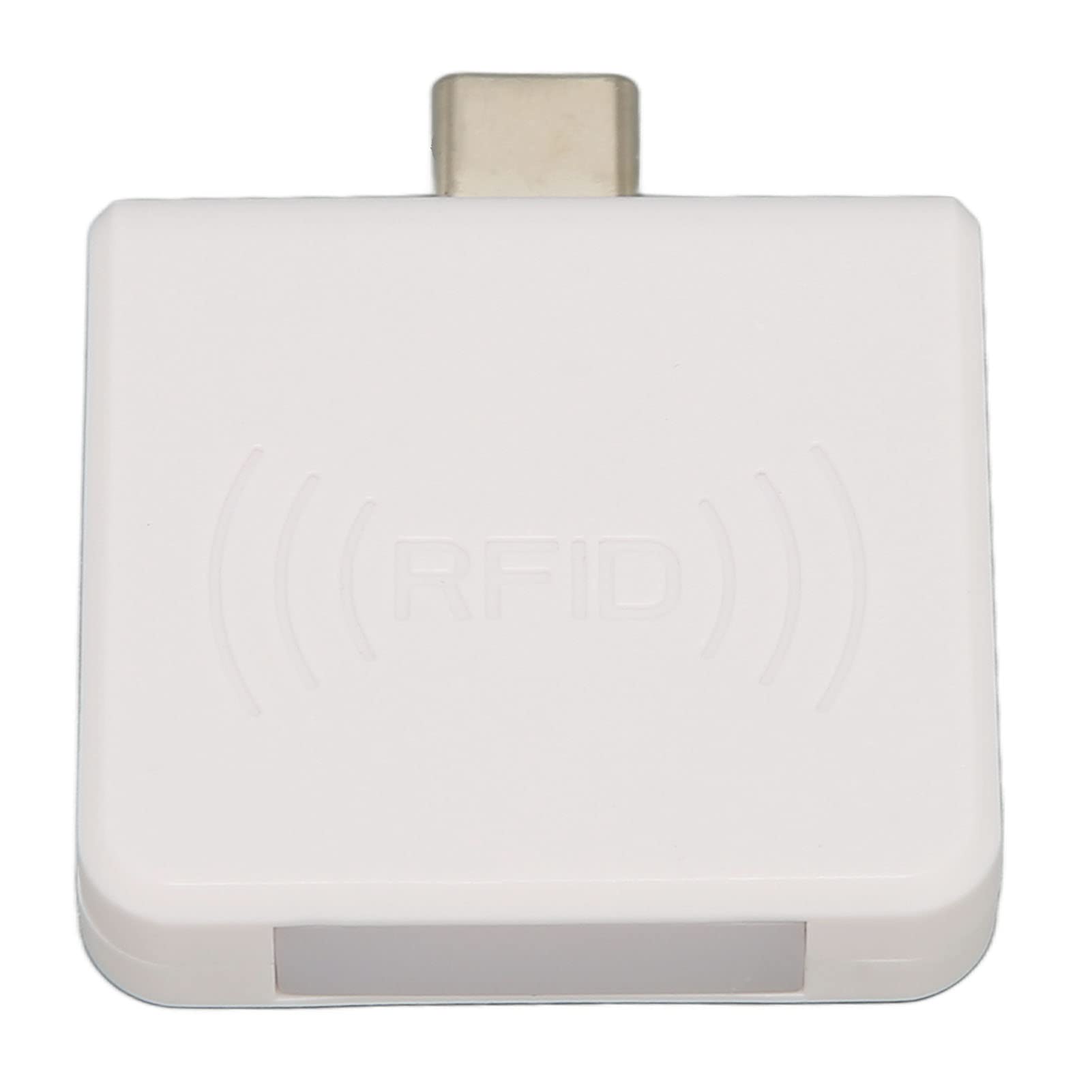 Square Card Reader, Credit Card Reader ID Mobile Phone Card Reader Type C Interface 125Khz Portable Smart Card Reader (White)