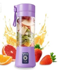 portable blender, personal mini juice blender, usb rchargeable juicer cup with six blades in 3d, smoothie blender home/office/outdoors, dark purple (purple)