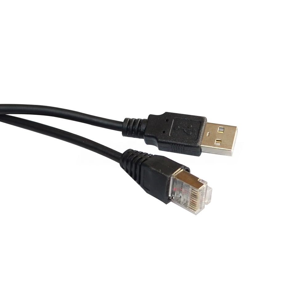 RIKYJIC USB to RJ50 10P10C Data Cable for Newland Scanner Connecting Computer(1.8 Meters)