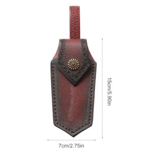 PTILSERY Leather Sheath Foldable Knife Pouches Foldable Knife Holsters Foldable Knife Sheath for Camping Outdoor Activity