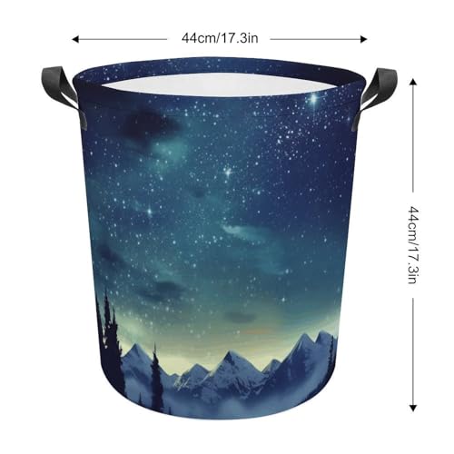 Laundry Hamper Celestial Night Sky Freestanding Laundry Basket Thickened Waterproof Collapsible Clothes Hamper Storage for Clothes Toys Dorm And Family