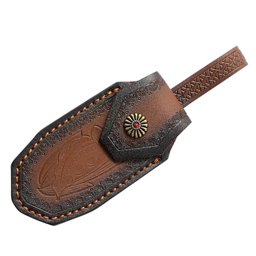 PTILSERY Foldable Knife Storage Case Leather Holsters Belt Foldable Knife Pouches Belt Foldable Knife Holsters Gift for Collector