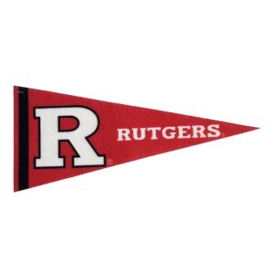 rutgers mini pennant - size: 4" x 9" - officially licensed - 1 pennant per pack