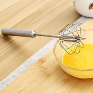 2 Stainless Steel Egg Beaters Household Mini Semi-Automatic Cream Beaters Stainless Steel Egg Beaters Eggs