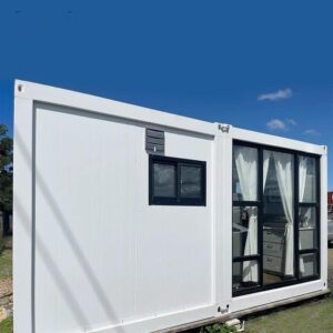 1-Bedroom Container House 20 FT X 10 FT Prefab Tiny Home to Live in for Adults Mini Foldable Mobile Home Modular Guest Homes kit casas prefabricadas para Vivir with Water & Electricity Terrace