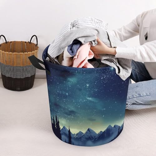 Laundry Hamper Celestial Night Sky Freestanding Laundry Basket Thickened Waterproof Collapsible Clothes Hamper Storage for Clothes Toys Dorm And Family