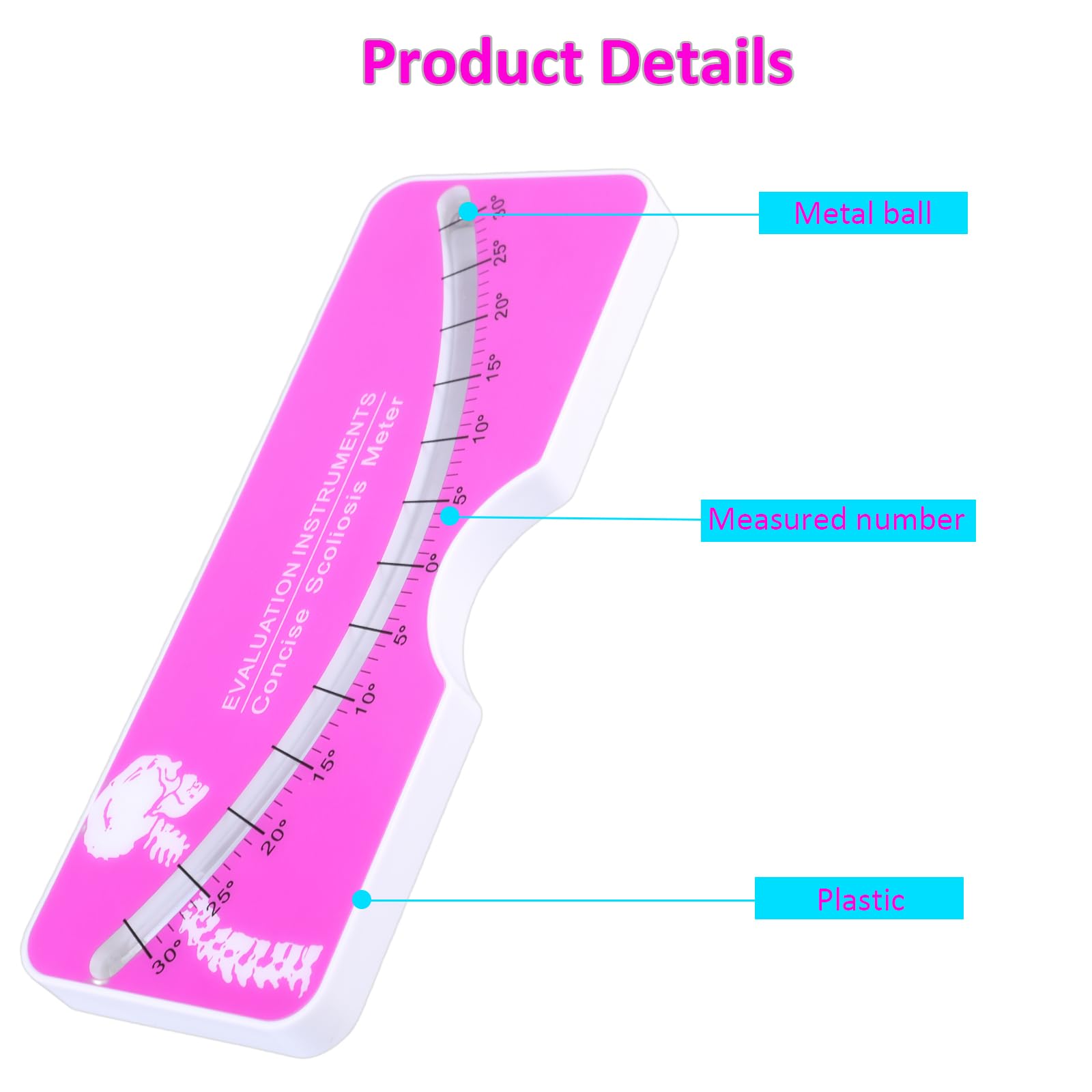 Scoliometer Meter Device 0-30° Measurement For Measuring Spinal Alignments Measure Spine