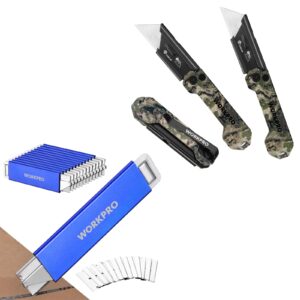 workpro camo folding utility knife set & 12-pack box cutter retractable