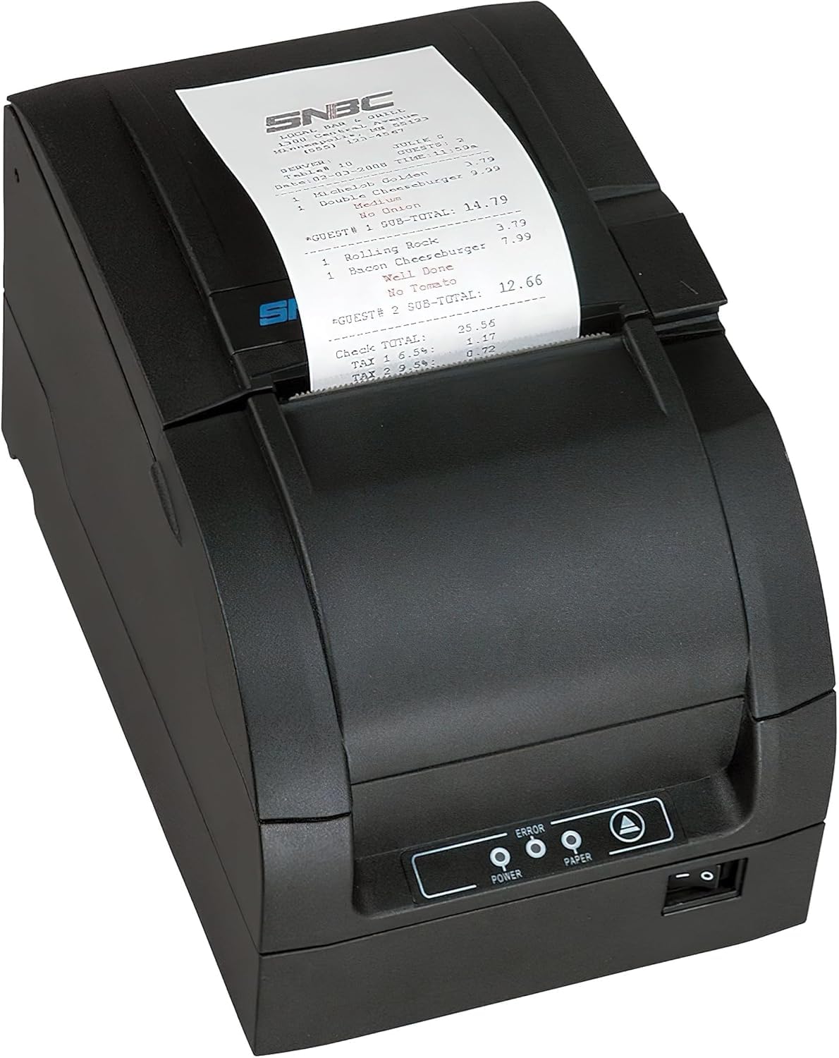 SNBC 132361 Model BTP-M300A Impact Receipt Printer, Black; USB, Serial, and Ethernet with Cutter, Internal Power Supply (Compatible with Popular POS Software Applications)