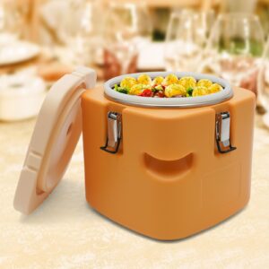 Insulated Food Carrier, Insulated Soup Pan Carrier, 9.5L 2.5gal Portable Commercial Hot Cold Food Warmer Box for Restaurant Canteen Home Party