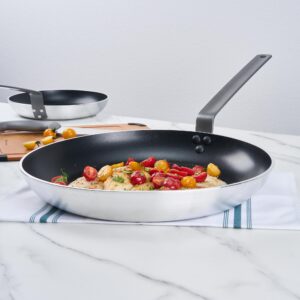 Restaurantware Met Lux 16 Inch Frying Pan, 1 Induction-Ready Cooking Pan - No-Stick, Compatible With All Cooktops, Aluminum Skillet, Oven-Ready, Ergonomic Handle