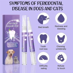 3Pcs Pet Oral Repair Gel, Pet Oral Restoration Whitening Gel, Pet Teeth Care Gel Cleaner Teeth & Fresher Breath, Without Brushing, for Dogs & Cats