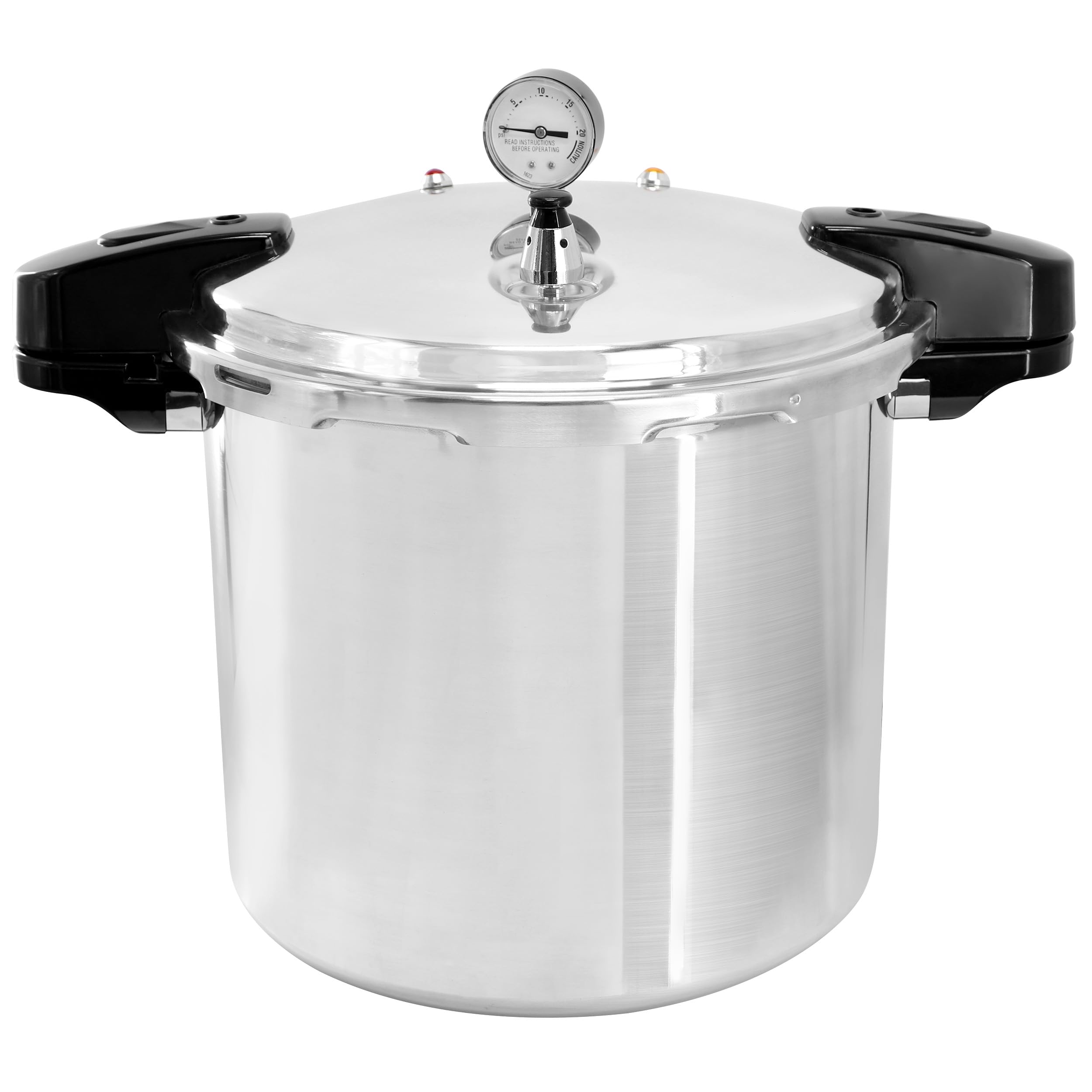 MegaChef 24 Quart Large Capacity Aluminum Stovetop Pressure Cooker/Canner for Induction and Gas Stove-Tops