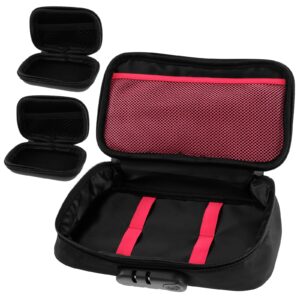 locking storage box/lock box travel personal privacy items organizer/personal privacy toy locking organizer with 2 mini zipper box/discreet lockable toy storage bag for women and men