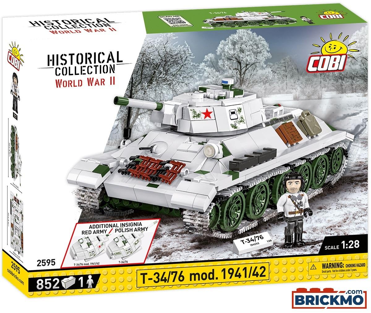 COBI Historical Collection WWII T-34/76 mod 1941/42 2-in-1 (PL/SOV) Tank