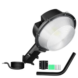 rigidon 100w led barn light 10000lm dusk to dawn outdoor lighting with photocell yard area lights 6000k daylight ip66 waterproof security lights ac 85-265v street light for garden, garage, yard