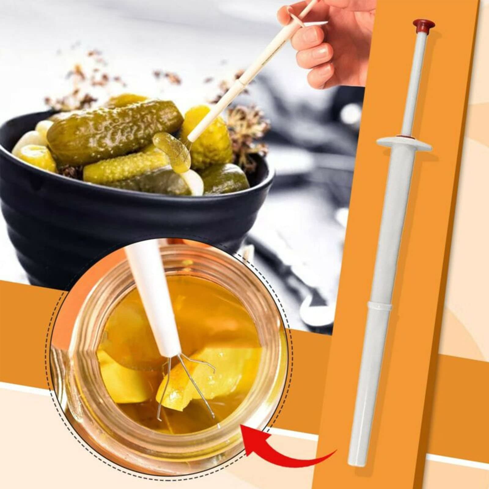 Pickle Picker Stainless Steel And Home Accessories Tool Ergonomic Handle