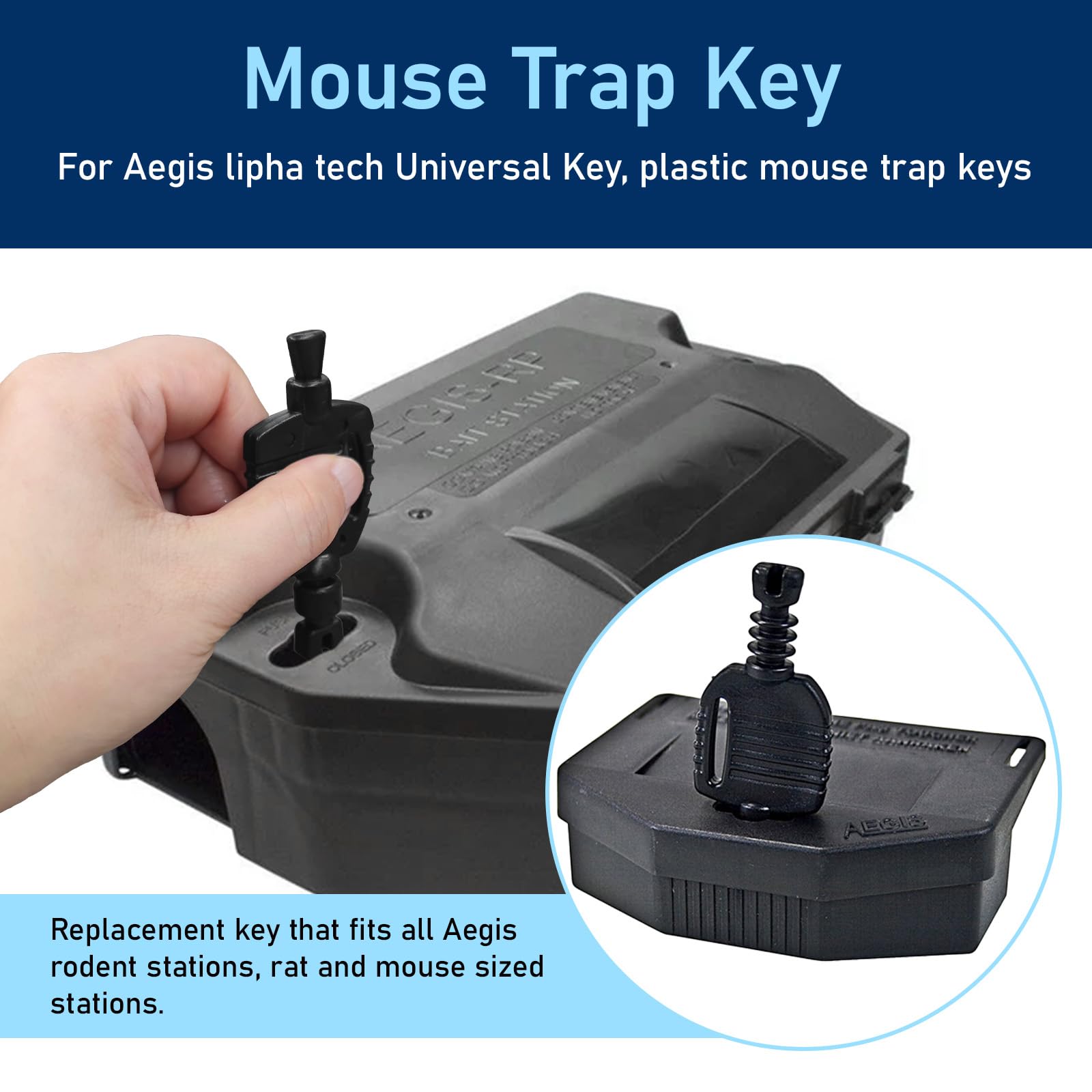 EAORBD Mouse Station Key for Aegis lipha tech Universal Key, Black (6)