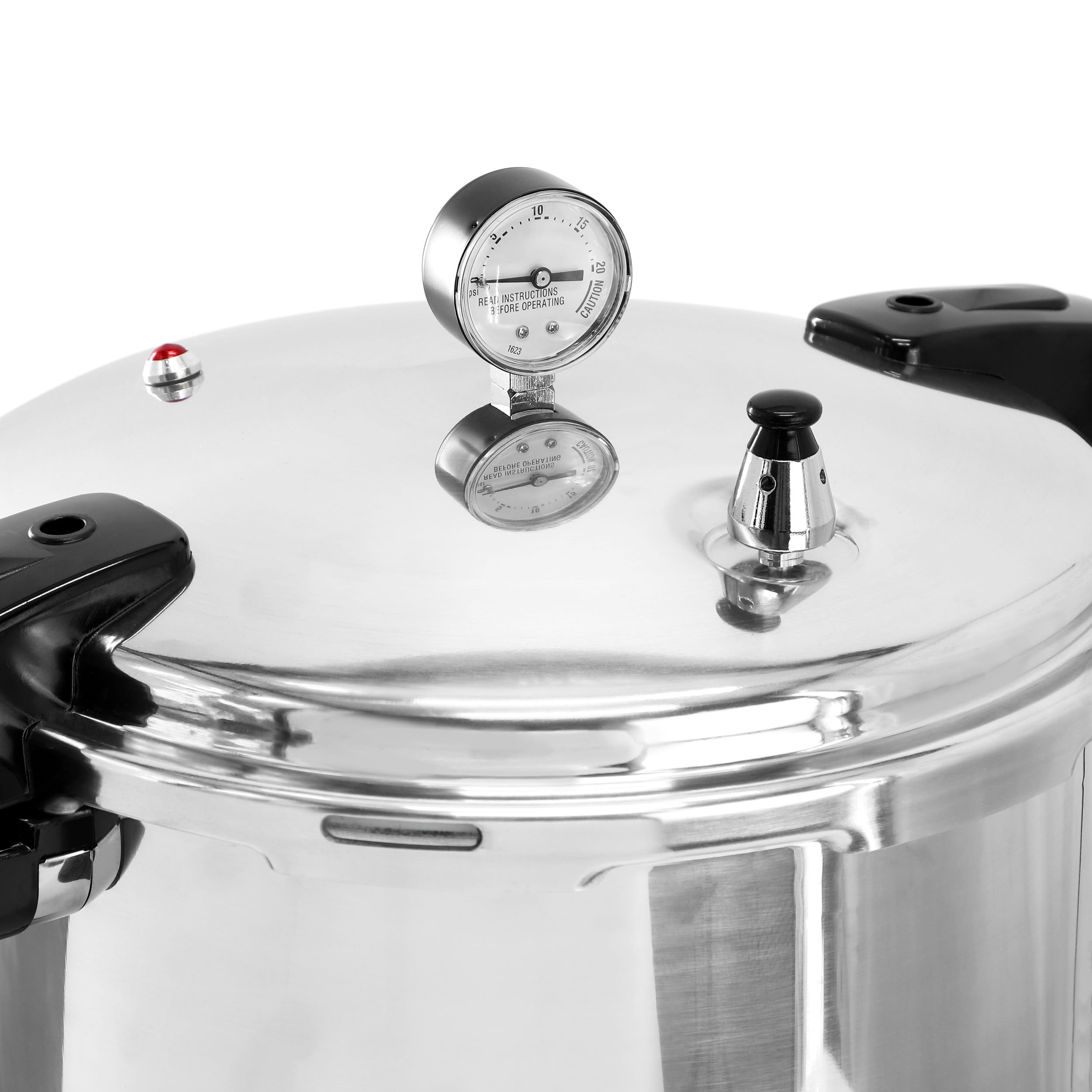 MegaChef 24 Quart Large Capacity Aluminum Stovetop Pressure Cooker/Canner for Induction and Gas Stove-Tops