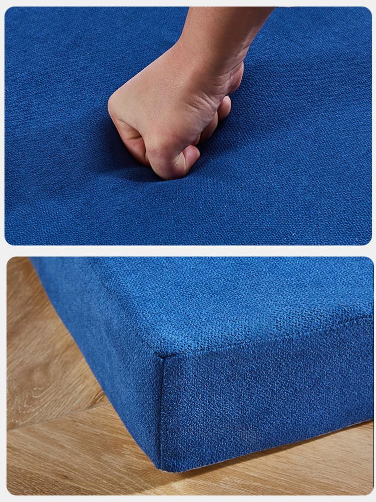 3" Thick Foldable Mattress High Density Foam Floor Guest Bed with Non-Slip Bottom,Single/Twin/Queen/King Size Folding Mattress Portable Travel Camping Mattress (Blue,31"x79"x3")