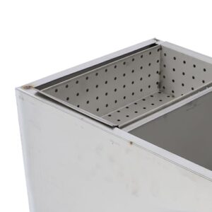 Grease Trap Top Inlet Stainless Steel Oil Water Separator with Locking Mechanisms Threaded Inlet Outlet Ports Grease Interceptor