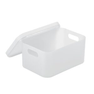 versatile clear plastic makeup storage box lidded ideal for office & home use effective organization and visibility