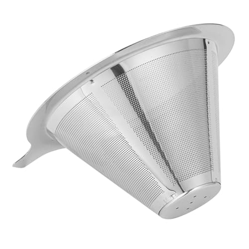 Unomor Coffee Filter Filter Espresso Filter Mesh Cone Dripper Tea Net Coffee Machine Strainer Mesh Coffee Strainer Portable Coffee Machine Parts Pot Stainless Steel Silver