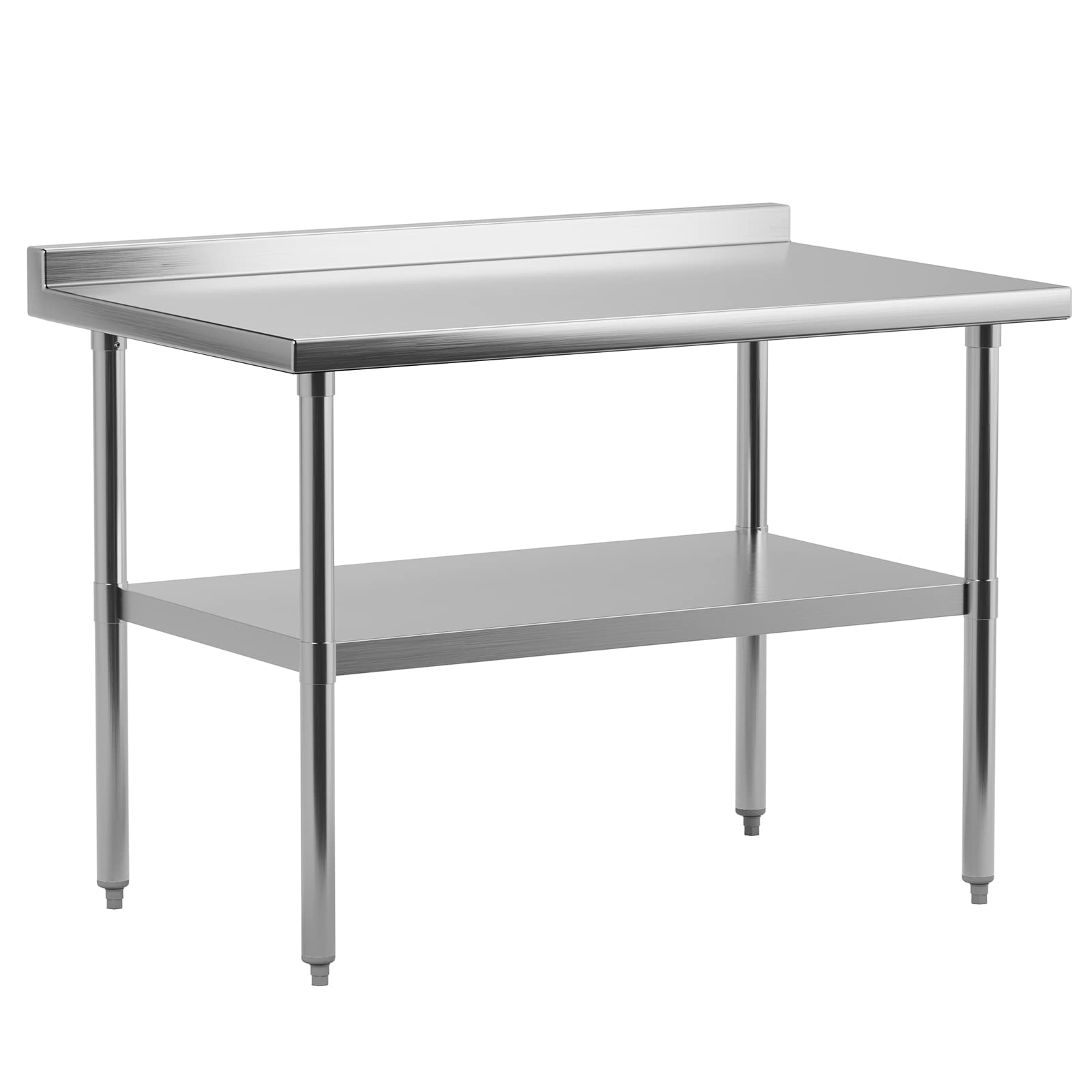 TrailBlaze 48" x 30" Stainless Steel NSF Certified Work Table Heavy Duty Commercial Kitchen Prep Table with Undershelf for Home, Restaurant, Hotel Use