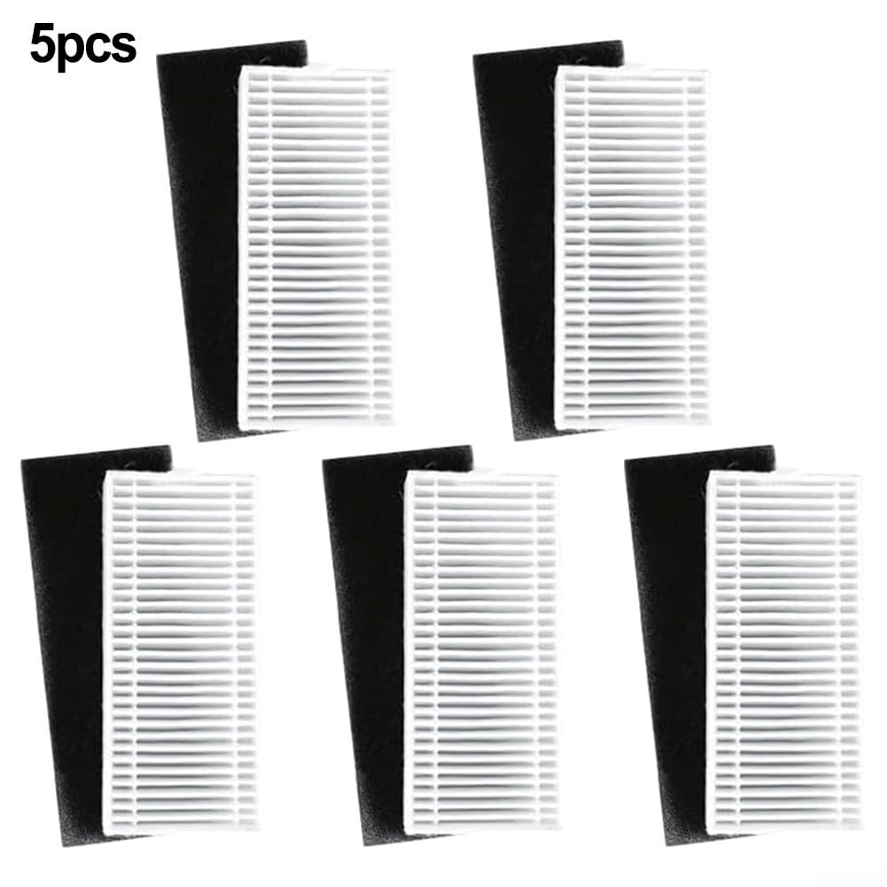 5 Pcs Filter Replacement For IHome Nova S1 Pro, IHRVS1PRO-3BLK, IHRVS1-3BLKS, IHRV9-BLKS Sweeper Accessories Filter, Robotic Vacuum Cleaner Parts