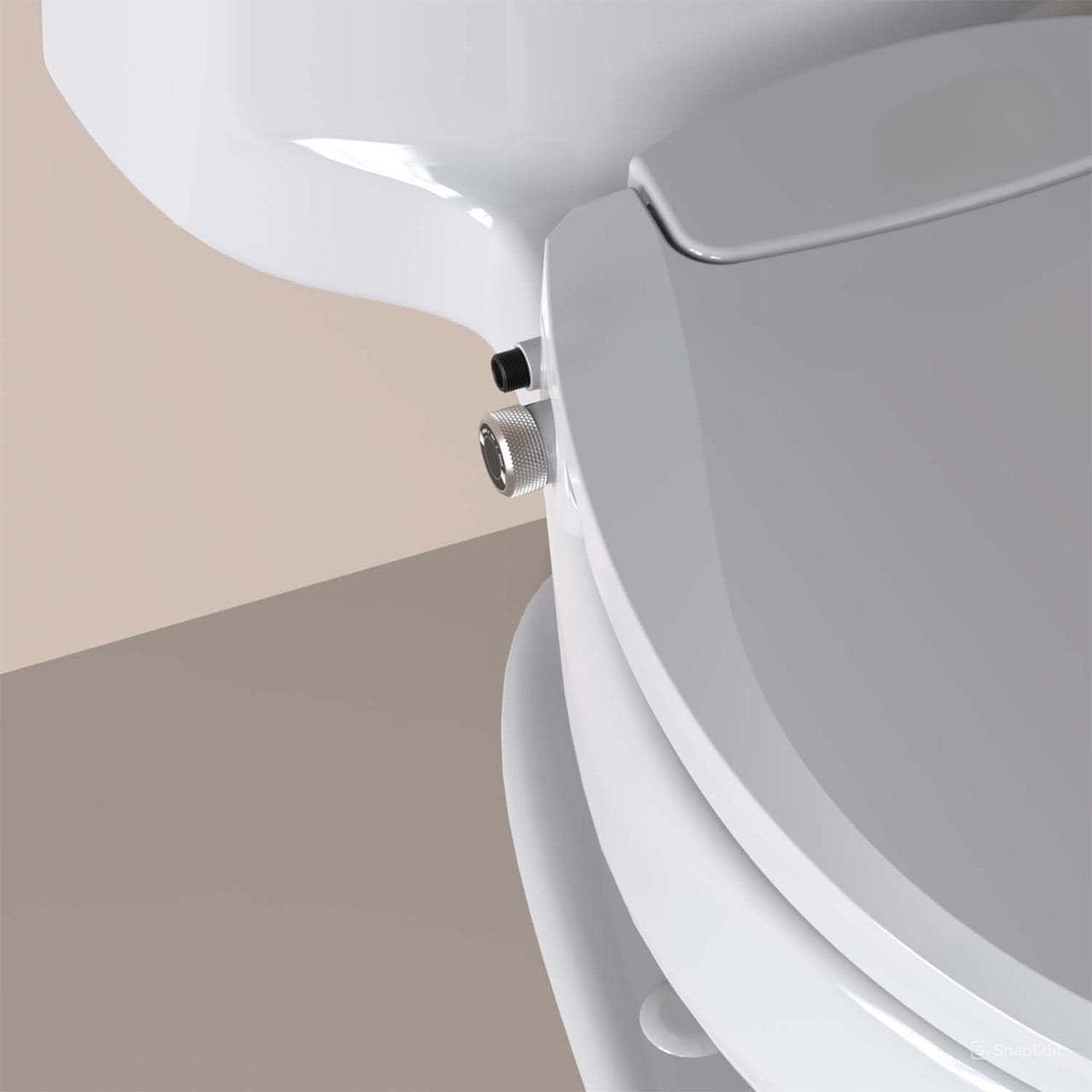 Plexon Plastic Non-Electric Bidet Toilet Seat, Elongated, White, 20. 03 in. L x 14.39 in. W x 2. 55 in. H