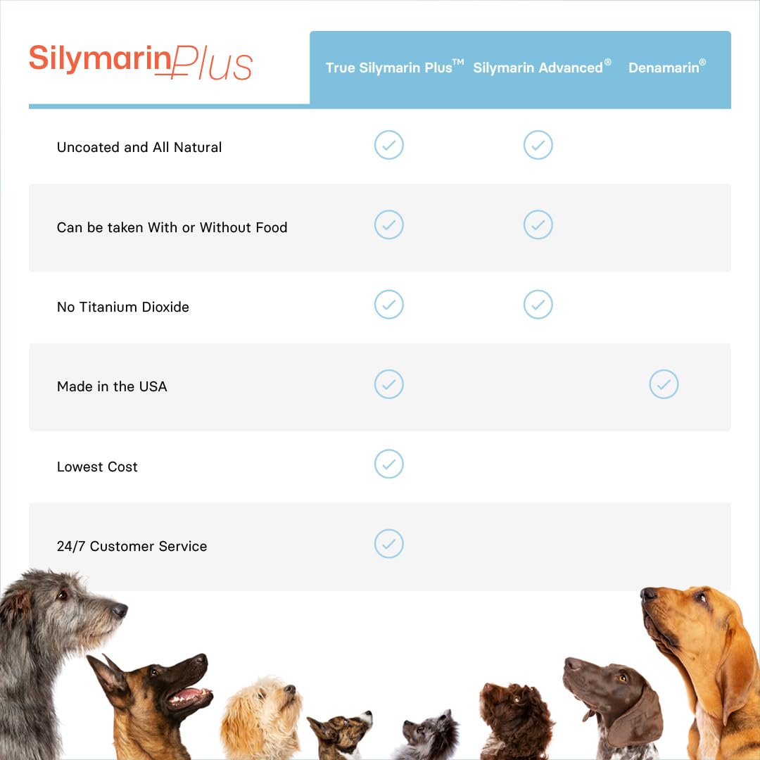 Liver Support & Health Supplement for Large Dogs – (Milk Thistle Dogs) Silymarin & Silybin Formula, (Same), S-Adenosylmethionine, 30 Tablets for Liver Detox & Support for Dogs