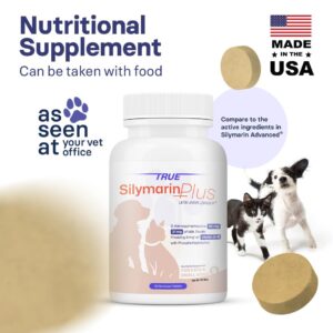 Liver Support & Health Supplement for Small Dogs and Cats – (Milk Thistle) Silymarin & Silybin Formula, (Same), S-Adenosylmethionine, 30 Tablets for Liver Detox & Support