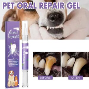 Pets Toothbrush,Pet Oral Repair Gel Pen for Dogs Cat,Pet Oral Repair Gel,Pet Comfy Toothbrush Pen,Tooth Cleaning Pen for Dog Cats Dental Care Fresh Breath,Pet Breath Freshener Gel Care Cleaner