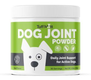 dog joint support supplement powder - energy & mobility, beef flavor - hip & joint supplement with glucosamine - inflammation fighter for dogs - dog supplements & vitamins are 3rd-party quality tested