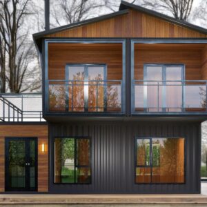 20FT x4 Double Story House 2024 Tiny House, Foldable Tiny Home with Water and Electricity Discharge Pipe Prefab Space 40 FT Tiny House to Live in Modular Homes Container House Mobile House